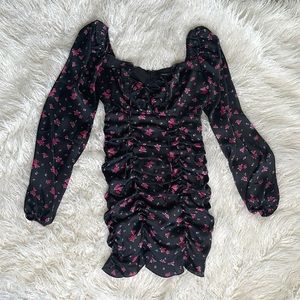 Forever 21 small cinched dress with tie up neck